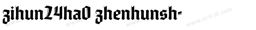 zihun24ha0 zhenhunsh字体转换